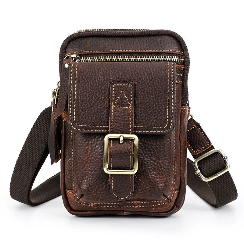 Leather Shoulder Bag Roots