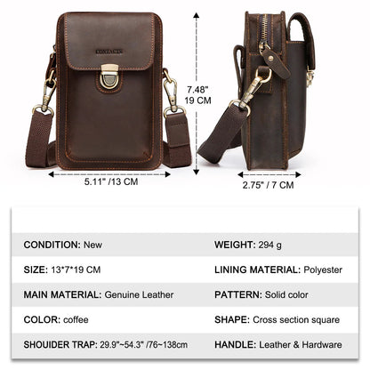 Leather Shoulder Bag Vulcan