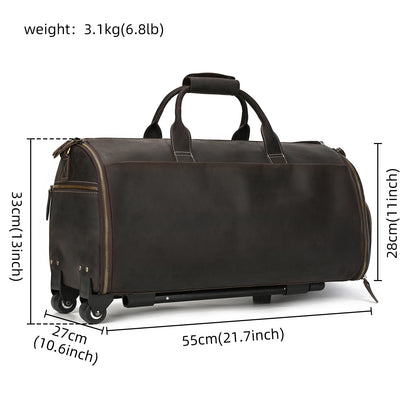Leather Rolling Luggage