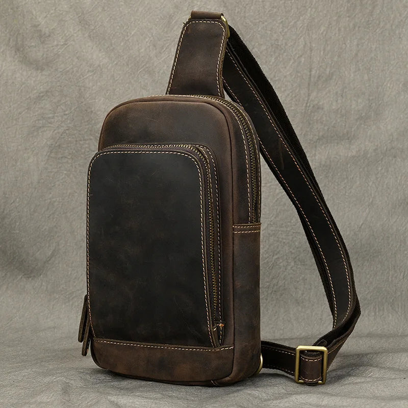 Leather Crossbody Bag Cobalt