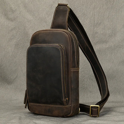 Leather Crossbody Bag Cobalt
