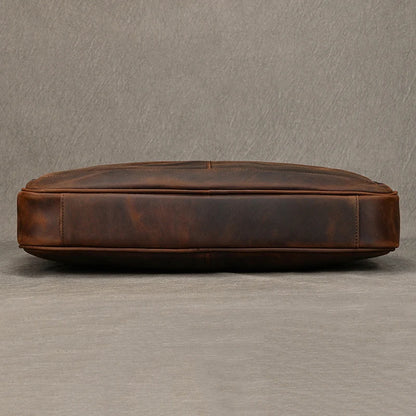 Leather Men Briefcase Vintage Business