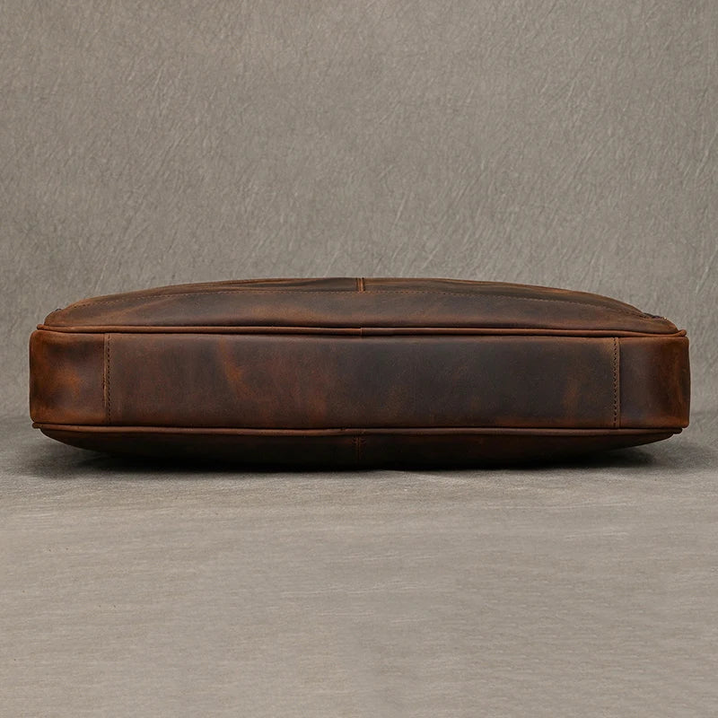 Leather Men Briefcase Vintage Business
