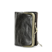 Compact Leather Wallet with RFID Protection