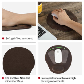 Ergonomic Leather Mouse Mat with Comfortable Wrist Support