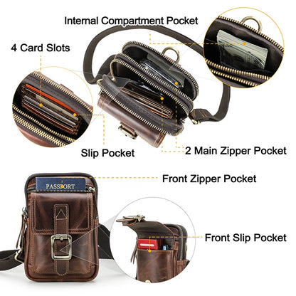 Leather Shoulder Bag Roots