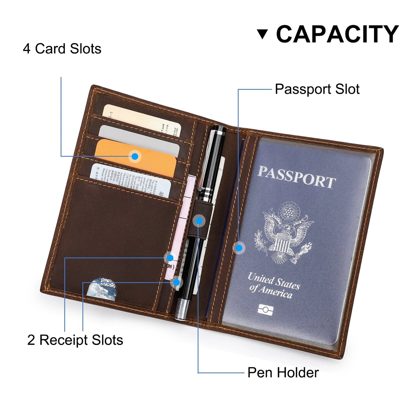 Passport wallet Leather