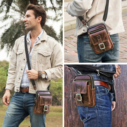 Leather Shoulder Bag Roots