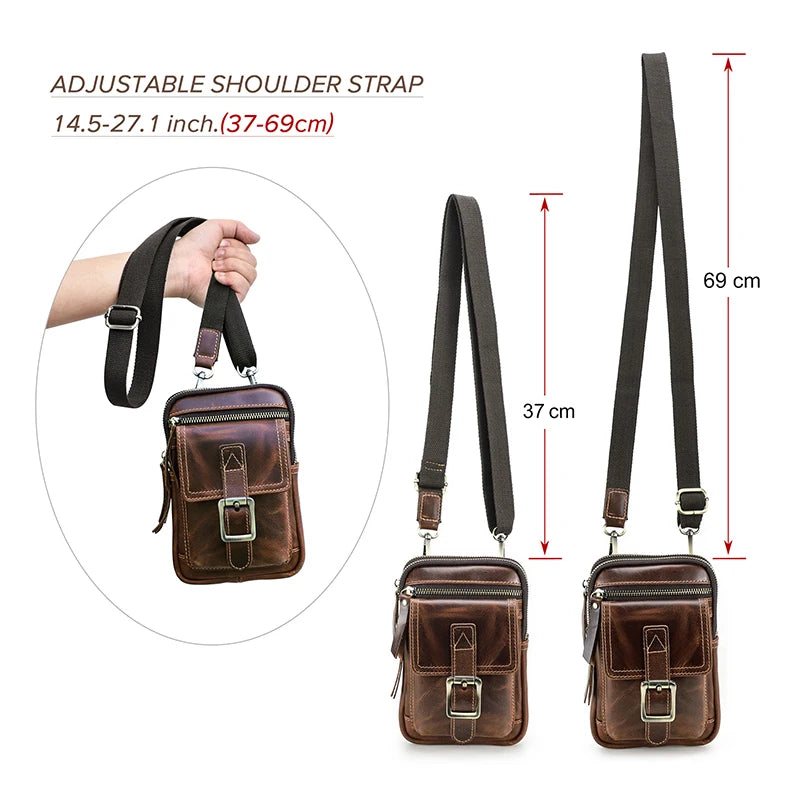 Leather Shoulder Bag Roots