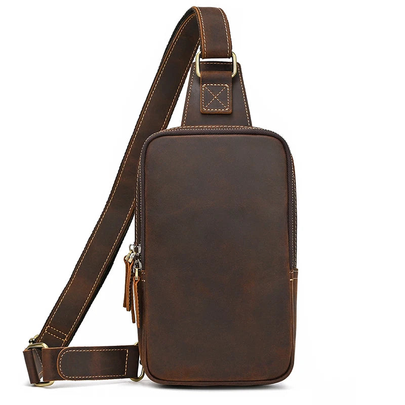 Leather Crossbody Bag Cobalt