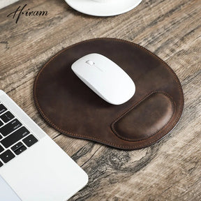 Ergonomic Leather Mouse Mat with Comfortable Wrist Support