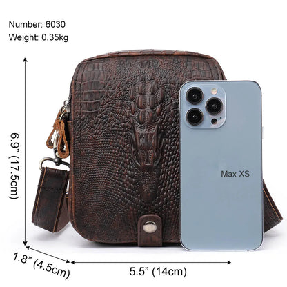 Leather Shoulder Bag Croco