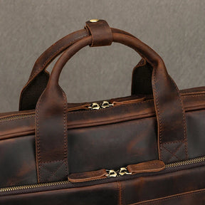Leather Men Briefcase Vintage Business