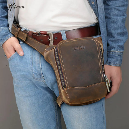 Tactical Leather Fanny Pack