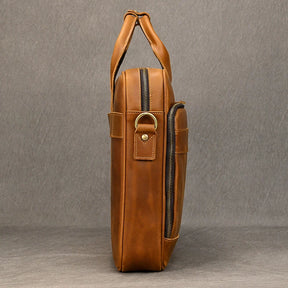 Leather Men Briefcase Vintage Business