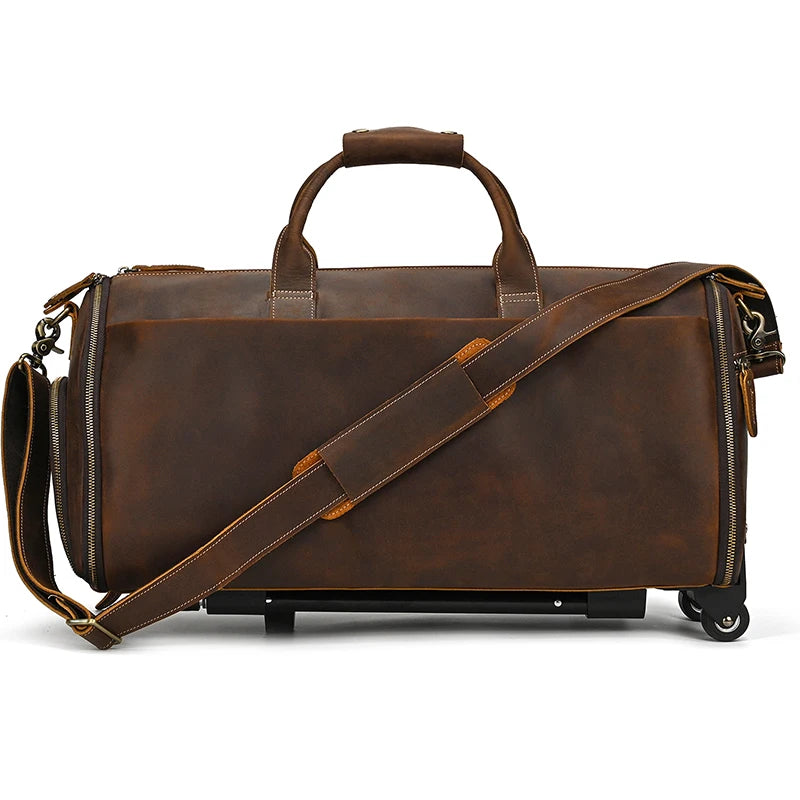 Leather Rolling Luggage
