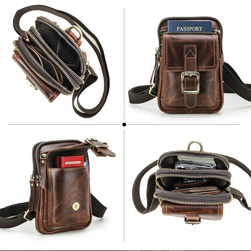Leather Shoulder Bag Roots
