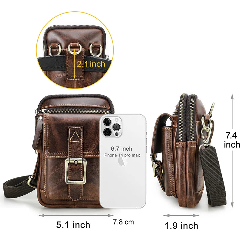 Leather Shoulder Bag Roots