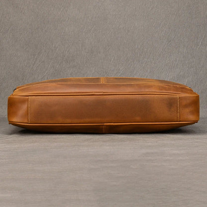 Leather Men Briefcase Vintage Business