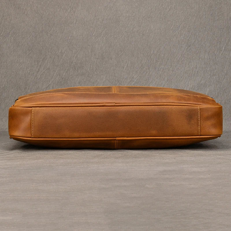 Leather Men Briefcase Vintage Business