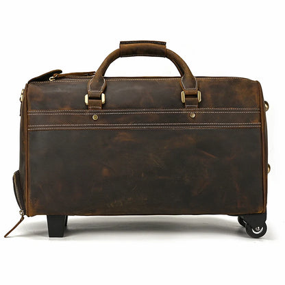Leather Rolling Luggage Eclipse
