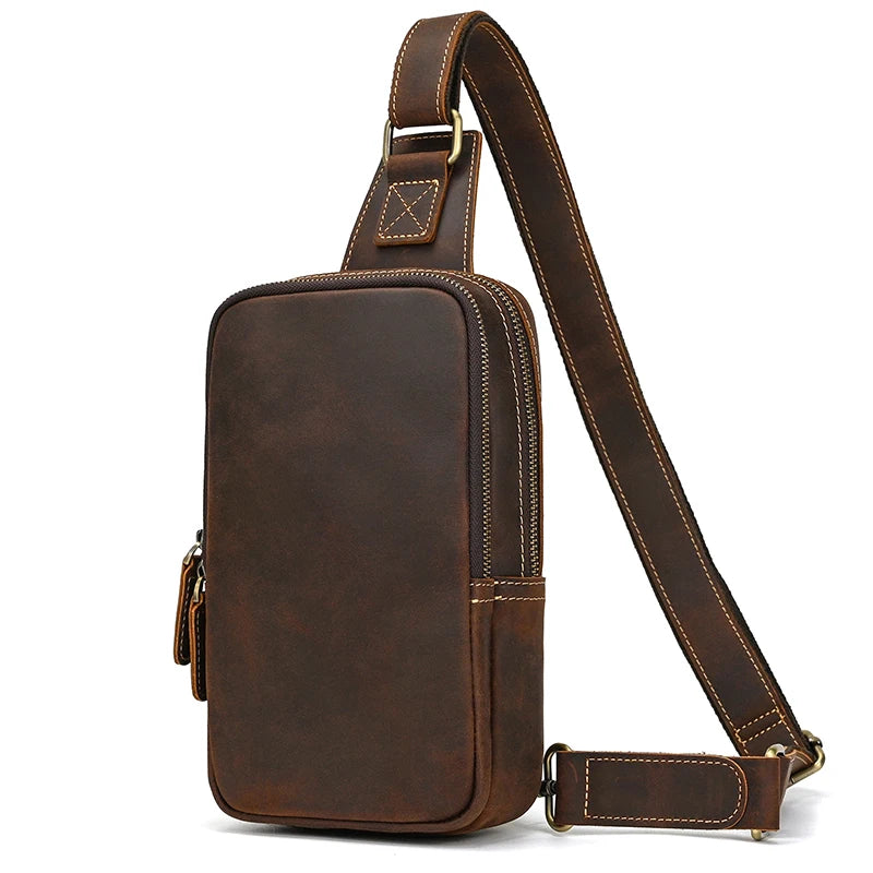 Leather Crossbody Bag Cobalt