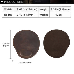 Ergonomic Leather Mouse Mat with Comfortable Wrist Support