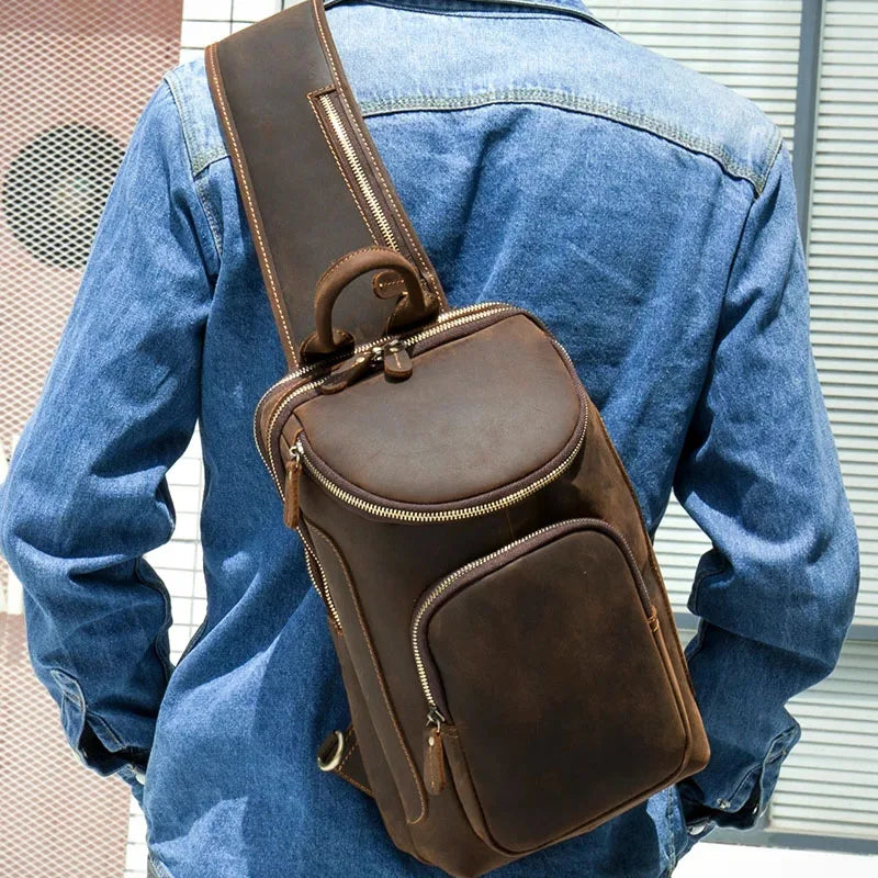 Leather Crossbody Bag Titan