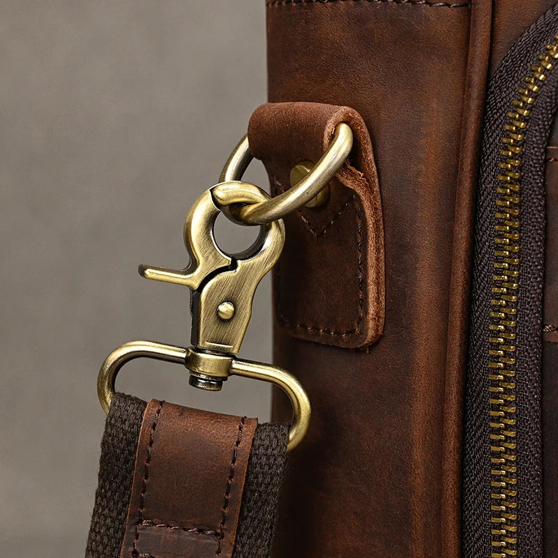 Leather Men Briefcase Vintage Business