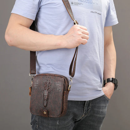 Leather Shoulder Bag Croco