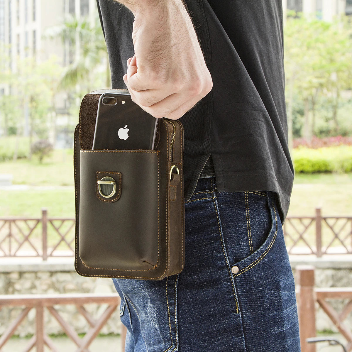 Leather Shoulder Bag Vulcan
