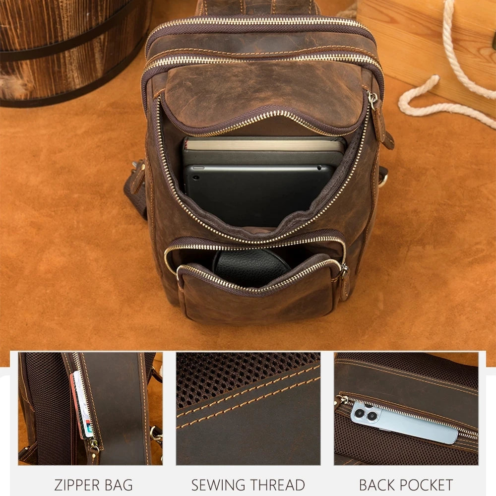 Leather Crossbody Bag Titan