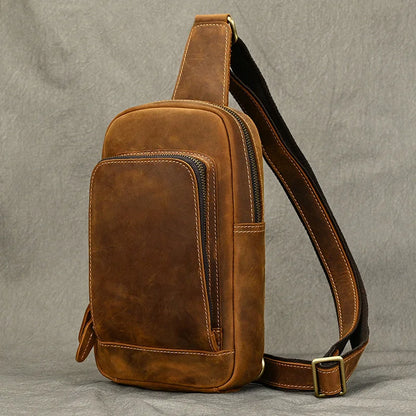 Leather Crossbody Bag Cobalt