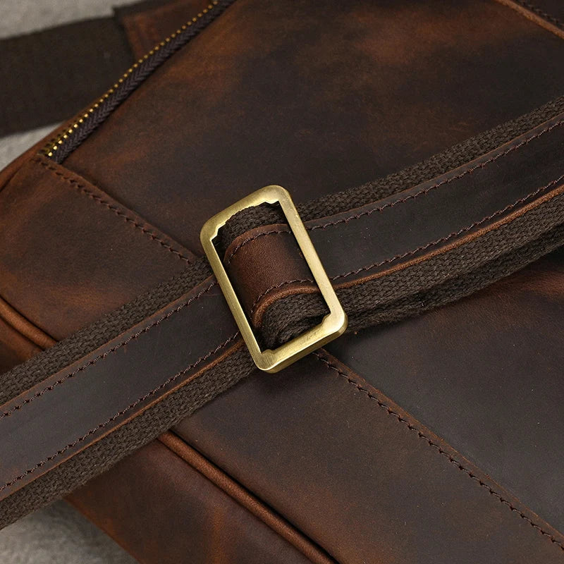 Leather Men Briefcase Vintage Business