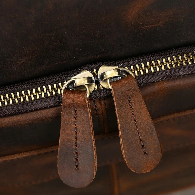 Leather Men Briefcase Vintage Business